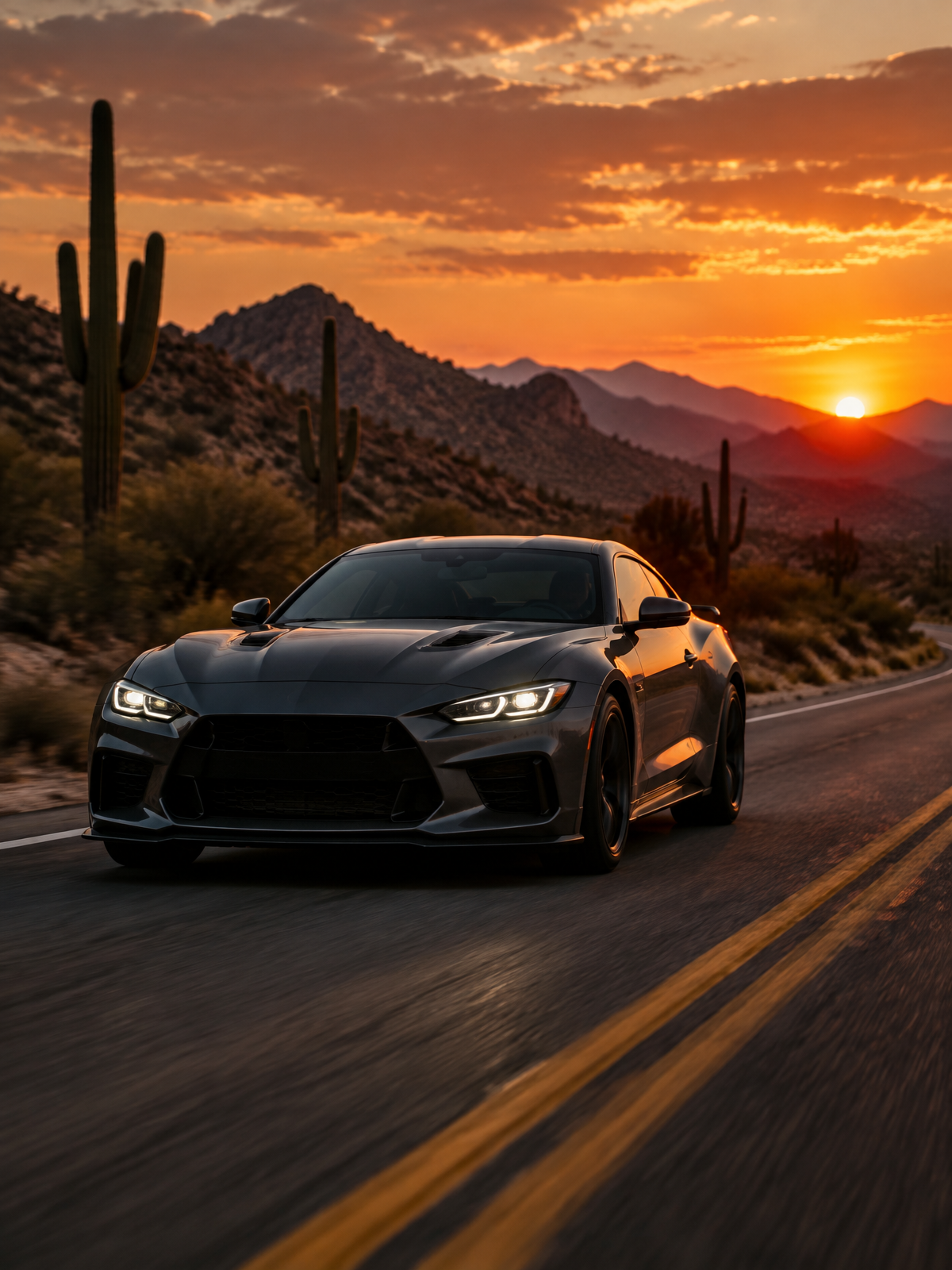 Car in the Arizona desert